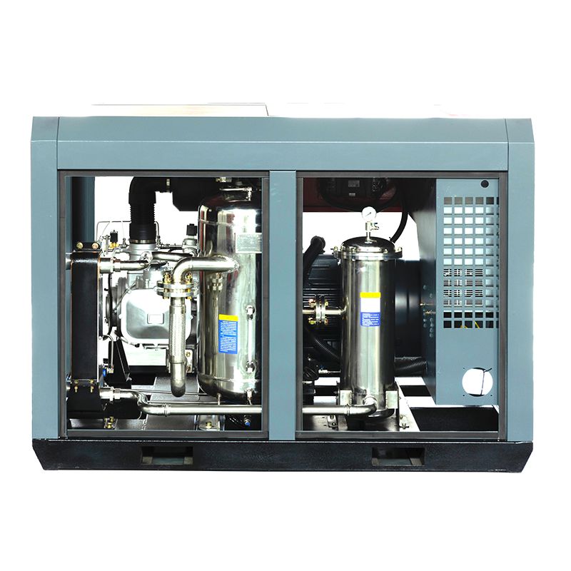 Low pressure water injection oil-free screw compressor